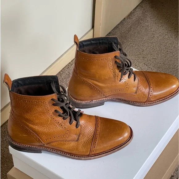 Aldo | Shoes | Aldo Mens Tan Leather Boots Color Tan Size  display picture 1